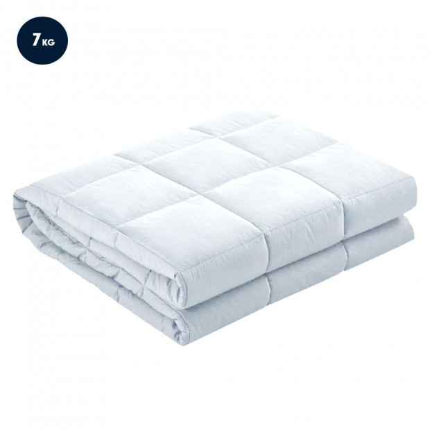 Laura Hill Weighted Blanket Heavy Quilt Queen Doona 7Kg White