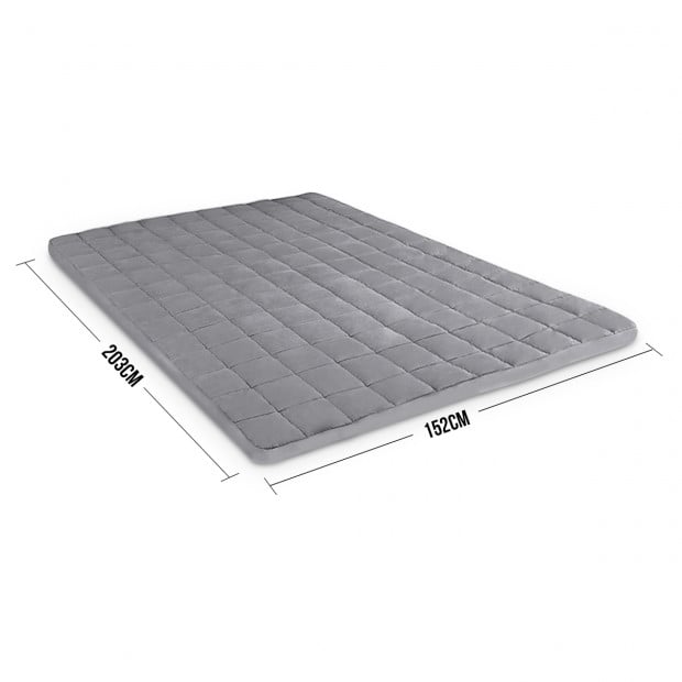 Laura Hill Weighted Blanket Heavy Quilt Queen Doona 9Kg - Grey Image 3