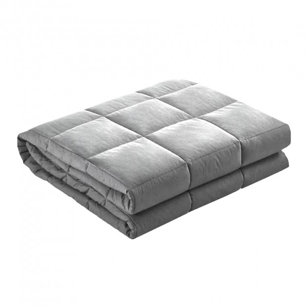 Laura Hill Weighted Blanket Heavy Quilt Queen Doona 9Kg - Grey Image 8