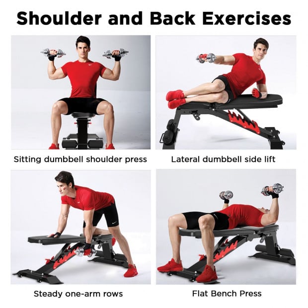 Powertrain Home Gym Adjustable Dumbbell Bench Image 11
