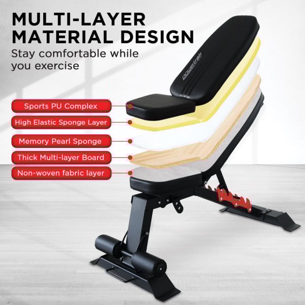 Powertrain Home Gym Adjustable Dumbbell Bench Image 6