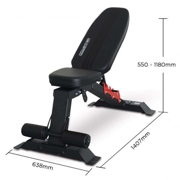 Powertrain Home Gym Adjustable Dumbbell Bench Image 9