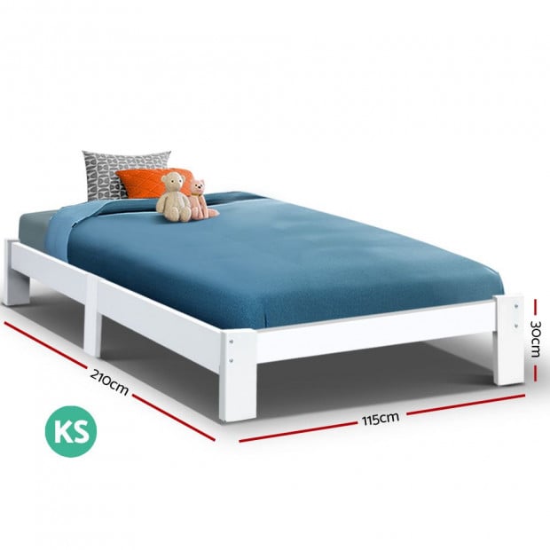 Bed Frame King Single Size Wooden Mattress Base Timber Platform JADE Image 2