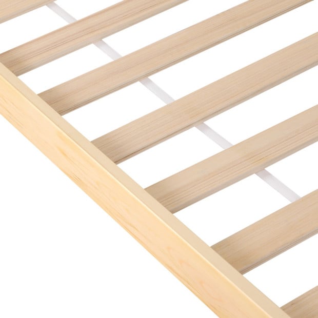 Bed Frame Queen Size Rattan Wooden Rita Image 4