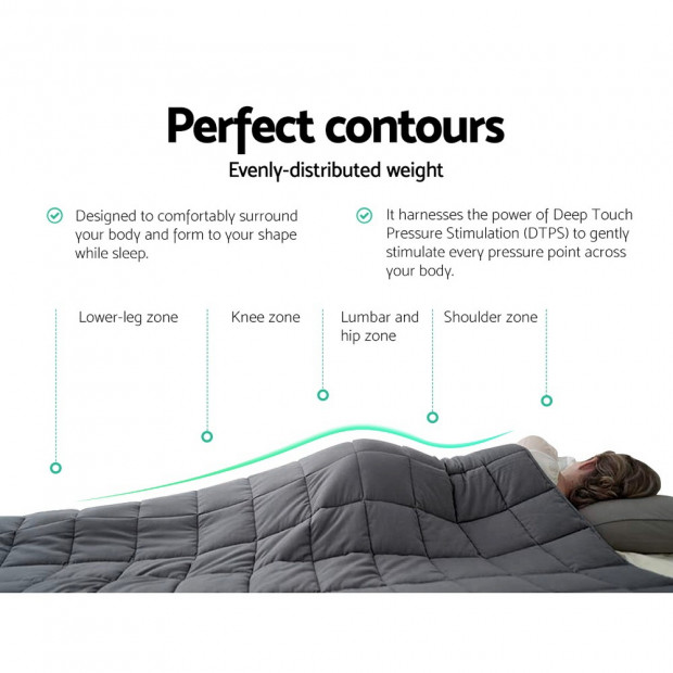 Bedding 2.3KG Cotton Weighted Gravity Blanket Deep Relax Kids Image 4