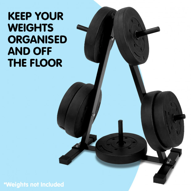 Powertrain Home Gym Weight Plates Storage Rack Image 5