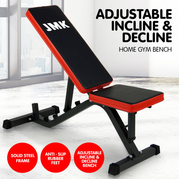 FXR Sports Weight Bench Flat Incline Decline Dumbbell Press Gym Equipment 