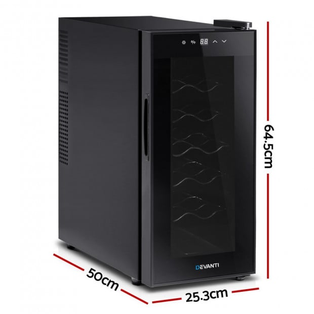 Wine Cooler 12 Bottle Thermoelectric Fridge Storage Chiller Image 2