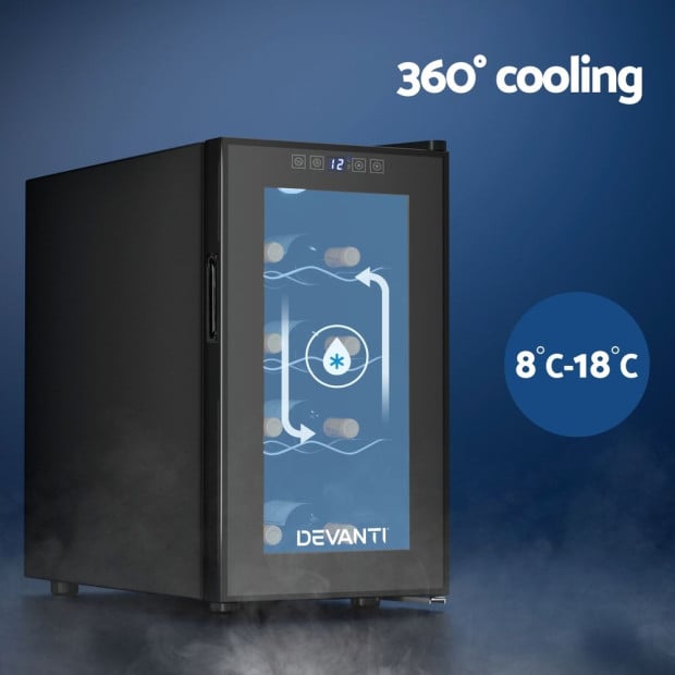 Wine Cooler 8 Bottle Thermoelectric Fridge Storage Chiller Image 3