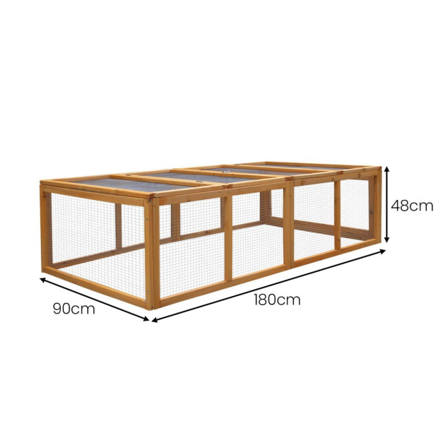 Furtastic Rectangular Wooden Chicken Coop & Rabbit Hutch Image 3