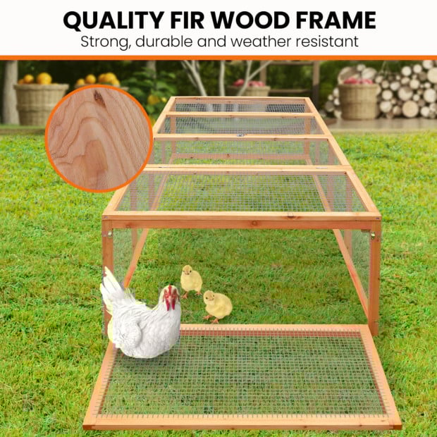 Furtastic Rectangular Wooden Chicken Coop & Rabbit Hutch Image 8