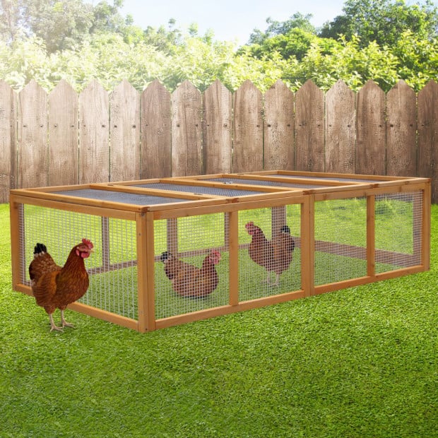 Furtastic Rectangular Wooden Chicken Coop & Rabbit Hutch Image 10