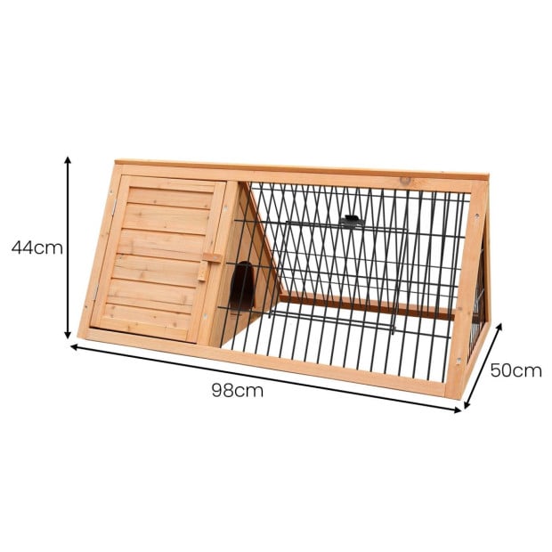 Furtastic Triangle Wooden Rabbit Hutch Image 3