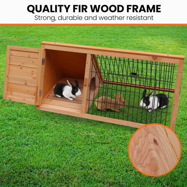 Furtastic Triangle Wooden Rabbit Hutch Image 7