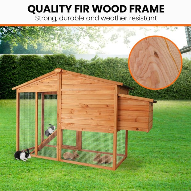 Furtastic Large Chicken Coop & Rabbit Hutch With Ramp Image 6