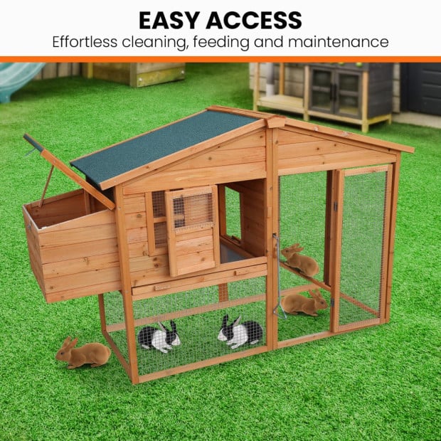 Furtastic Large Chicken Coop & Rabbit Hutch With Ramp Image 7