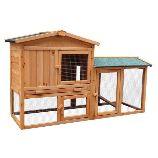 Furtastic Large Wooden Chicken Coop & Rabbit Hutch With Ramp Image 4