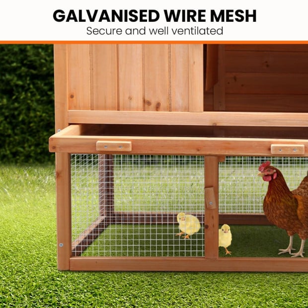 Furtastic Large Wooden Chicken Coop & Rabbit Hutch With Ramp Image 7