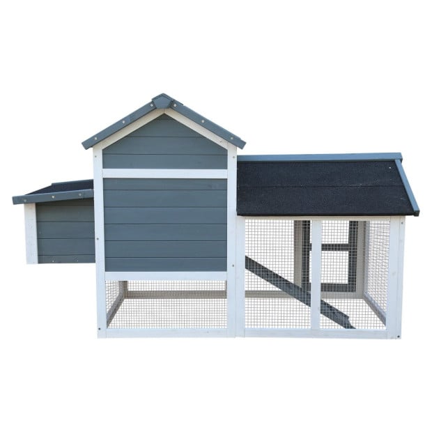 Furtastic Large Chicken Coop & Rabbit Hutch With Ramp - Green Image 5