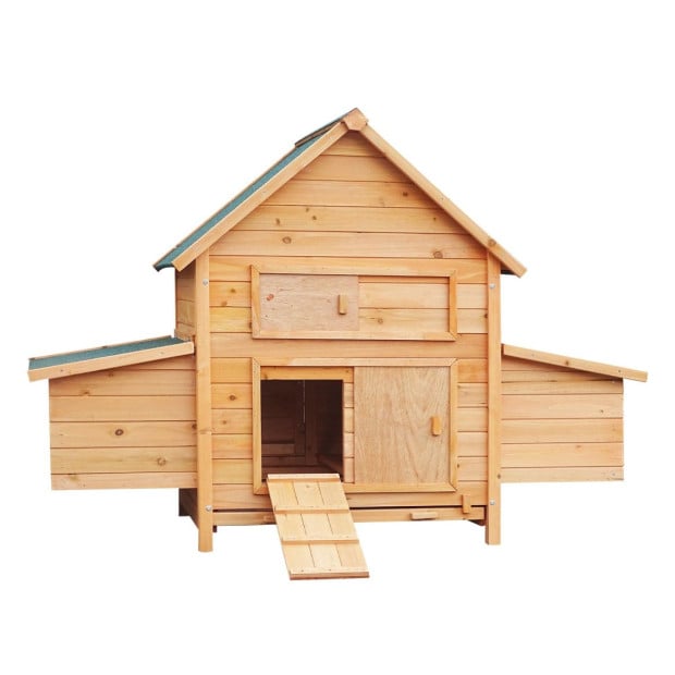 Furtastic Wooden Chicken Coop & Rabbit Hutch With Ramp and Nesting Boxes Image 2