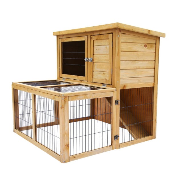 Furtastic 2-Storey Chicken Coop & Rabbit Hutch With Large Run Image 2