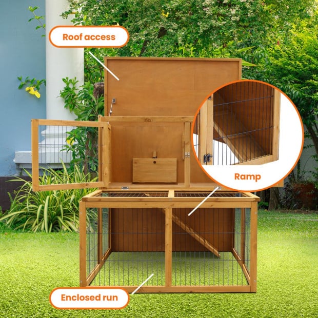 Furtastic 2-Storey Chicken Coop & Rabbit Hutch With Large Run Image 6