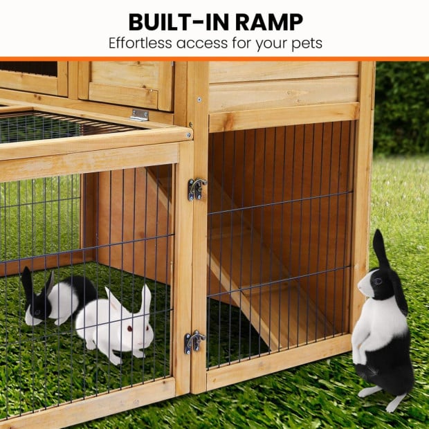 Furtastic 2-Storey Chicken Coop & Rabbit Hutch With Large Run Image 9