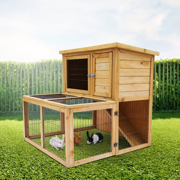 Furtastic 2-Storey Chicken Coop & Rabbit Hutch With Large Run Image 10