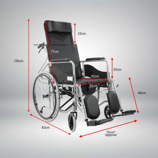 Orthonica Recliner Wheelchair Commode - Commander Image 10