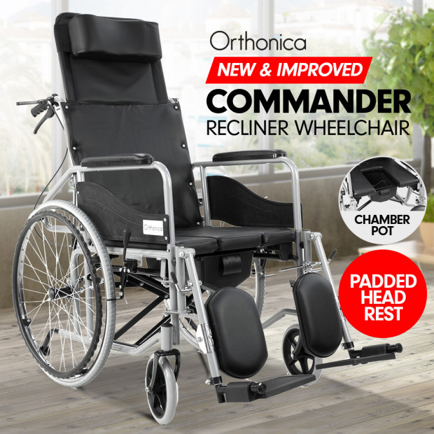 Orthonica Recliner Wheelchair Commode - Commander Image 2