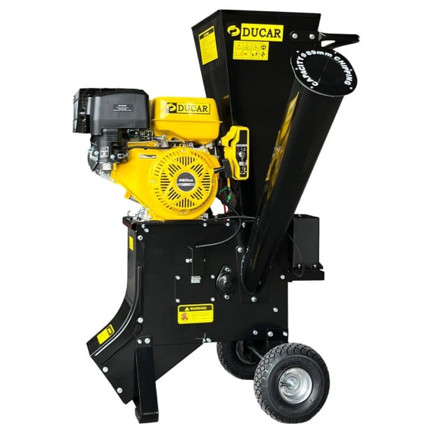 Ducar 601C 15HP Wood Chipper Key Start Shredder Mulcher Grinder Yellow Black Image 2