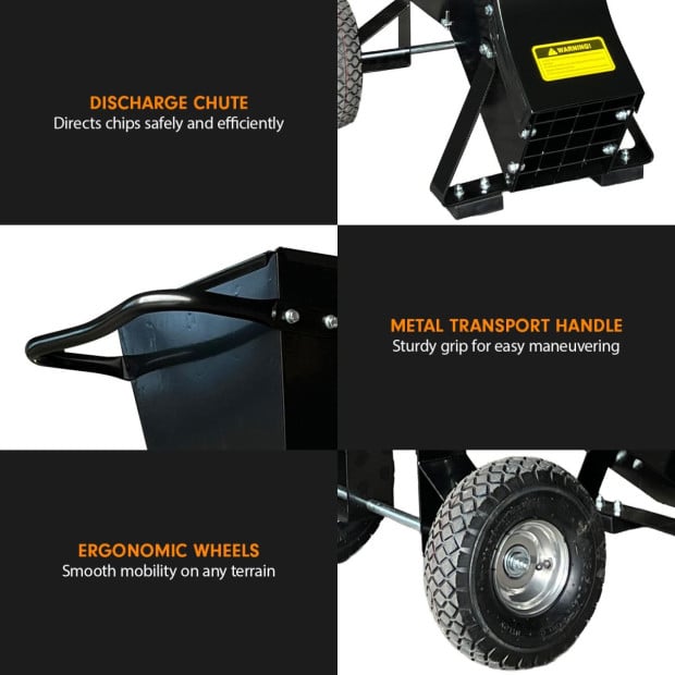 Ducar 601C 15HP Wood Chipper Key Start Shredder Mulcher Grinder Yellow Black Image 8