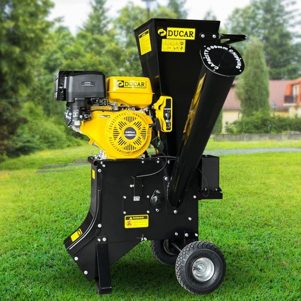 Ducar 601C 15HP Wood Chipper Key Start Shredder Mulcher Grinder Yellow Black Image 10
