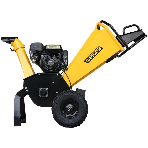 Ducar 70P 3600 RPM Wood Chipper w/ E-Start Shredder Mulcher Grinder Yellow Black Image 3