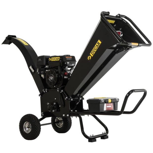 Ducar K70 7HP Wood Chipper Shredder Mulcher Grinder Petrol - Black Image 2