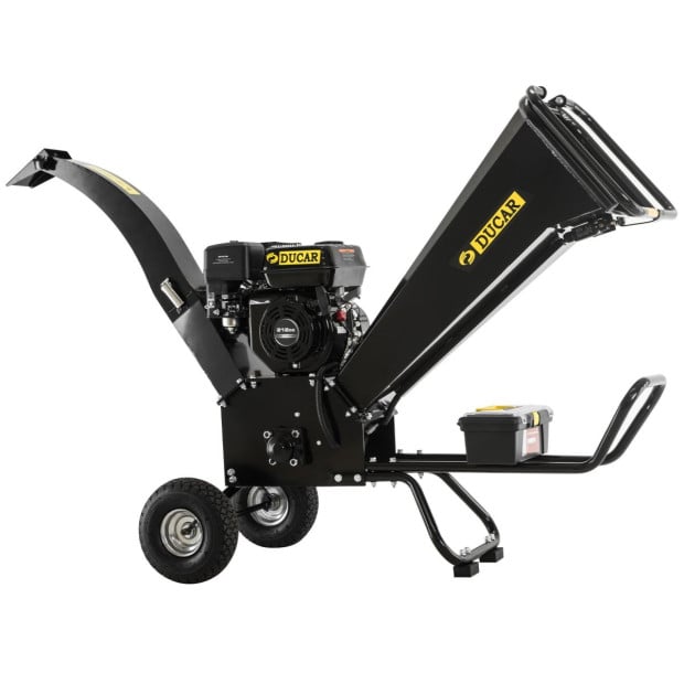 Ducar K70 7HP Wood Chipper Shredder Mulcher Grinder Petrol - Black Image 5