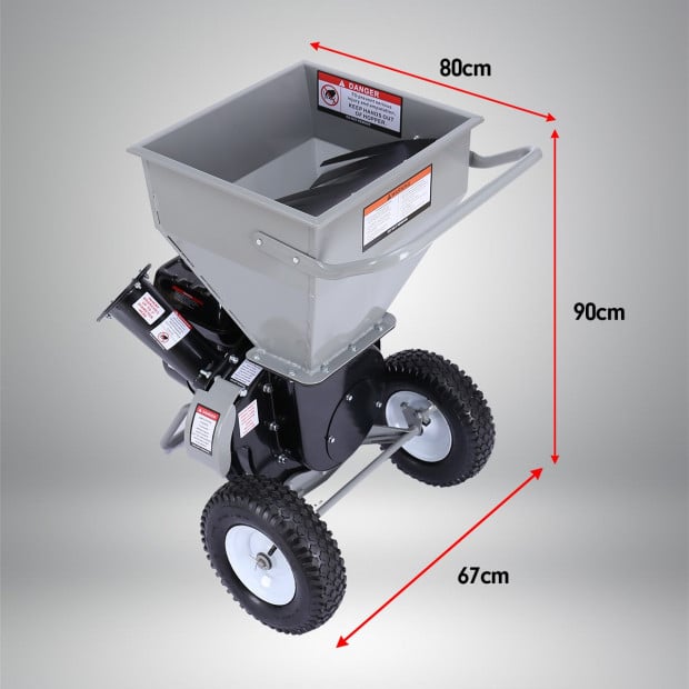 Ducar 7HP Wood Chipper Shredder Mulcher Petrol Silver Black Image 8