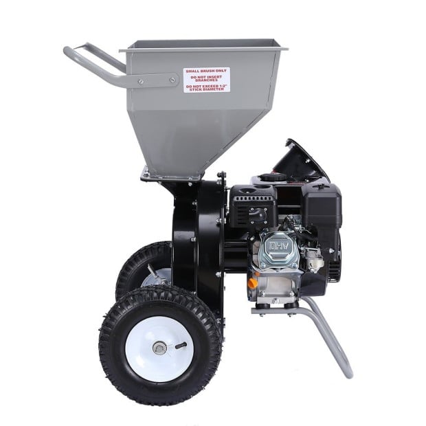 Ducar 7HP Wood Chipper Shredder Mulcher Petrol Silver Black Image 5