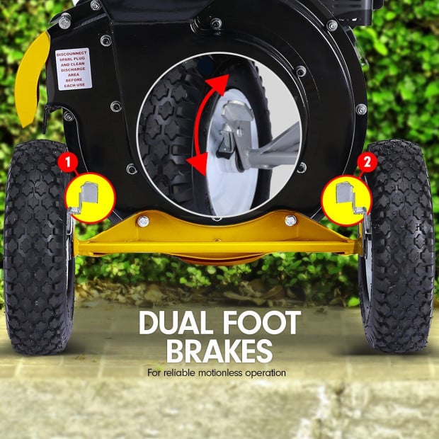 Ducar 7HP Wood Chipper Shredder Mulcher Petrol Yellow Black Image 8