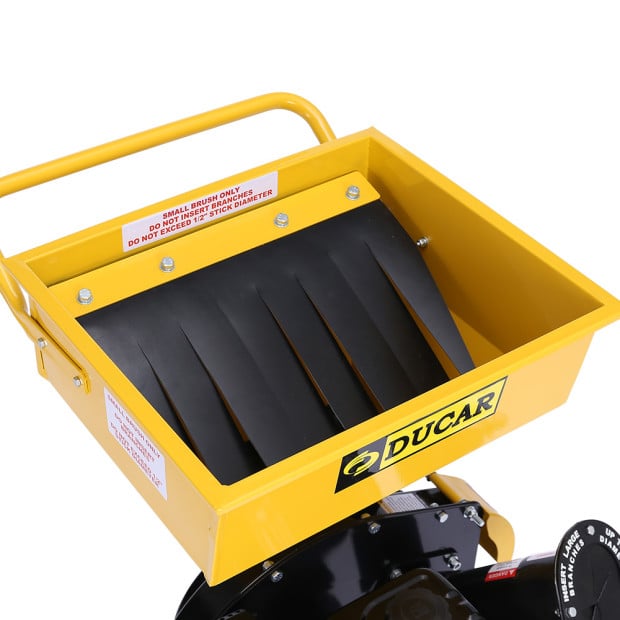 Ducar 7HP Wood Chipper Shredder Mulcher Petrol Yellow Black Image 11