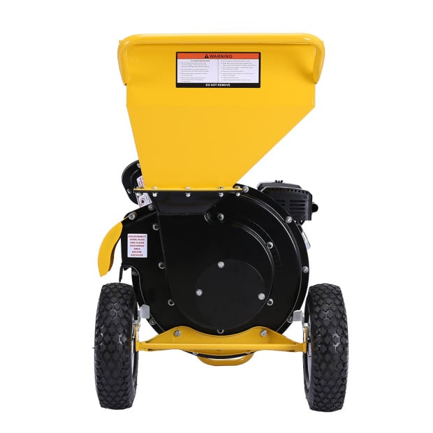 Ducar 7HP Wood Chipper Shredder Mulcher Petrol Yellow Black Image 14