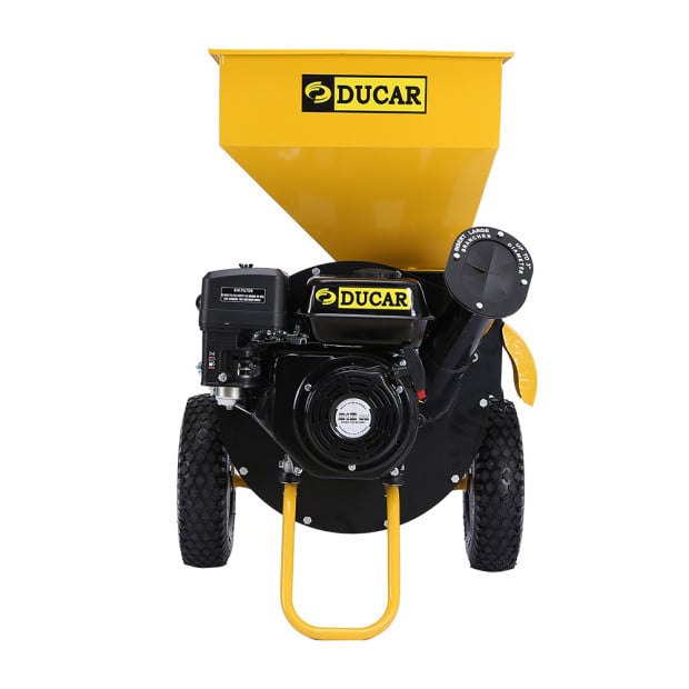 Ducar 7HP Wood Chipper Shredder Mulcher Petrol Yellow Black Image 15