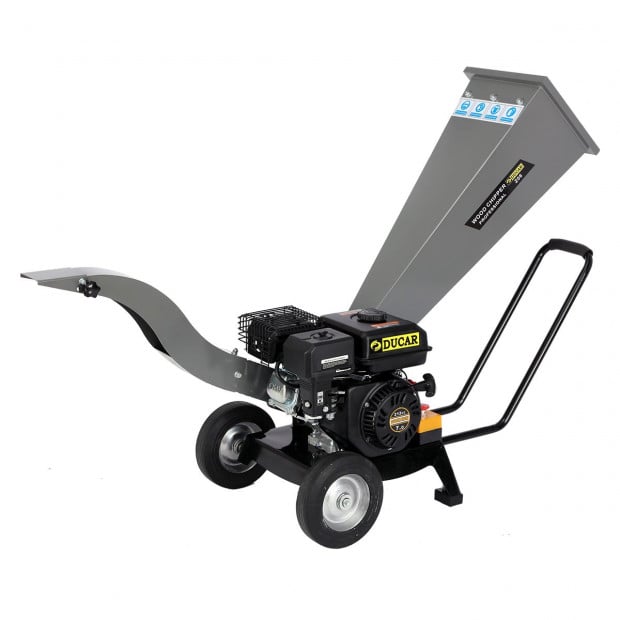 Ducar 7HP Wood Chipper Shredder Mulcher Grinder Petrol Silver Image 2