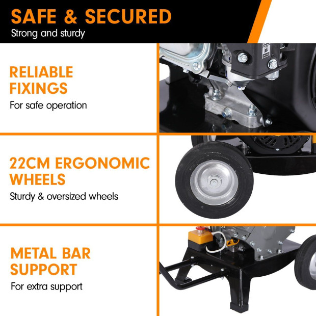 Ducar 7HP Wood Chipper Shredder Mulcher Grinder Petrol Silver Image 7