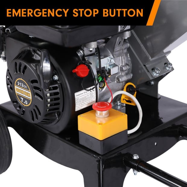 Ducar 7HP Wood Chipper Shredder Mulcher Grinder Petrol Silver Image 10