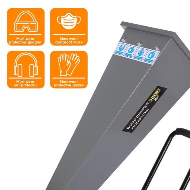 Ducar 7HP Wood Chipper Shredder Mulcher Grinder Petrol Silver Image 13