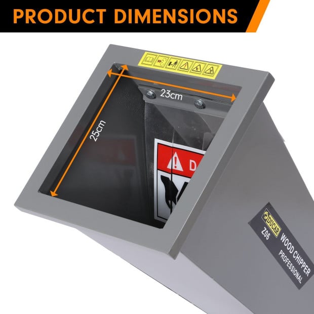 Ducar 7HP Wood Chipper Shredder Mulcher Grinder Petrol Silver Image 5