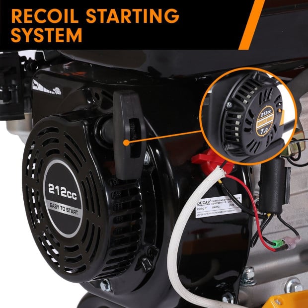 Ducar 7HP Wood Chipper Shredder Mulcher Grinder Petrol Orange Image 11