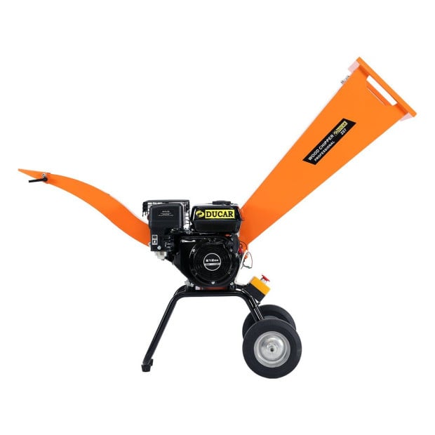 Ducar 7HP Wood Chipper Shredder Mulcher Grinder Petrol Orange Image 3
