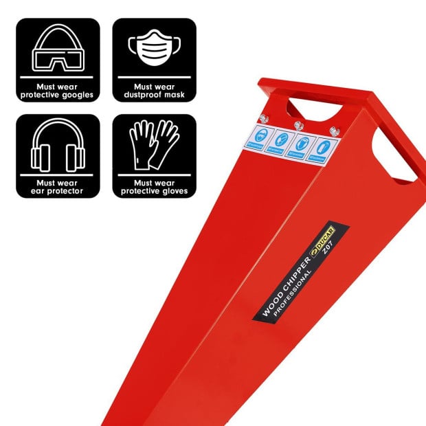 Ducar 7HP Wood Chipper Shredder Mulcher Grinder Petrol Red Image 13